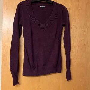 Express V-neck sweater - Plum - Medium